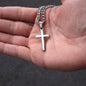 To My Grandson - "Never Lose Faith" Cross Necklace