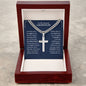 To My Grandson - "Never Lose Faith" Cross Necklace