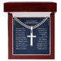 To My Grandson - "Never Lose Faith" Cross Necklace