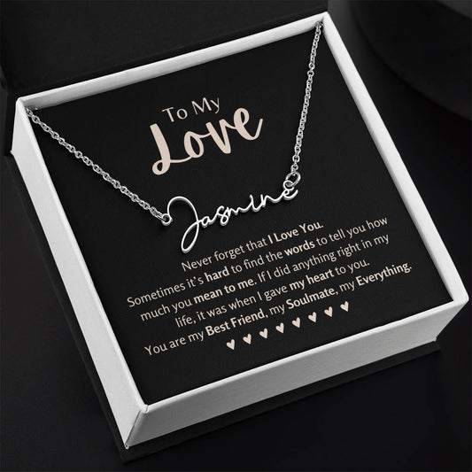 To My Love - "My Everything" Name Necklace