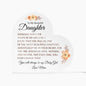 To My Beautiful Daughter - "Always Be My Baby Girl" Love, Mom