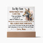 To My Son - This Old Wolf Will Always Have Your Back Acrylic Plaque