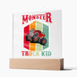 Monster Truck Kid - Son Gift Acrylic - Night Light