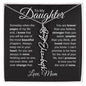 To My Daughter - "Loved More Than You Know" Customizable Birth Flower Name Necklace