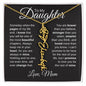 To My Daughter - "Loved More Than You Know" Customizable Birth Flower Name Necklace