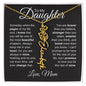 To My Daughter - "Loved More Than You Know" Customizable Birth Flower Name Necklace