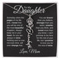 To My Daughter - "Loved More Than You Know" Customizable Birth Flower Name Necklace