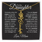 To My Daughter - "Loved More Than You Know" Customizable Birth Flower Name Necklace