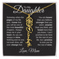 To My Daughter - "Loved More Than You Know" Customizable Birth Flower Name Necklace