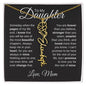 To My Daughter - "Loved More Than You Know" Customizable Birth Flower Name Necklace