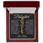 To My Daughter - "Loved More Than You Know" Customizable Birth Flower Name Necklace