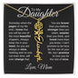 To My Daughter - "Loved More Than You Know" Customizable Birth Flower Name Necklace
