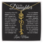 To My Daughter - "Loved More Than You Know" Customizable Birth Flower Name Necklace