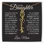 To My Daughter - "Loved More Than You Know" Customizable Birth Flower Name Necklace