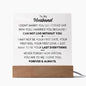 To My Husband - I Love You Forever & Always Acrylic Plaque