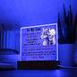 To My Son - This Old Wolf Will Always Have Your Back Acrylic Plaque