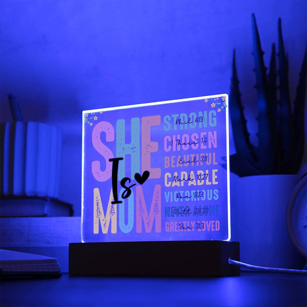 She is Mom Acrylic Plaque