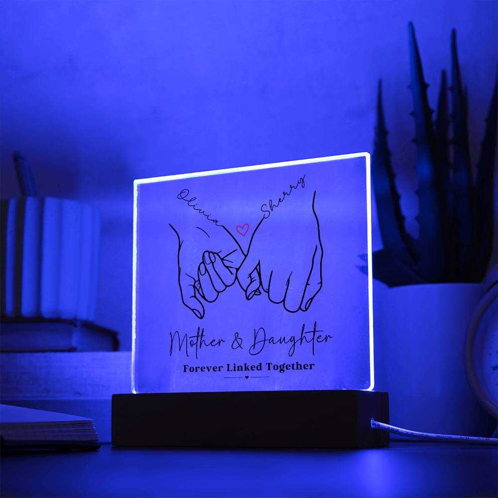 Mother & Daughter - Forever Linked Acrylic Plaque