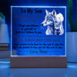 To My Son - This Old Wolf Will Always Have Your Back Acrylic Plaque