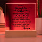 To My Daughter - "I Love You" Leather Journel