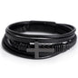 "To My Husband - Life With You" Cross Leather Bracelet