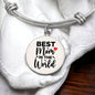 "Best Mom in the World" Bangle Bracelet