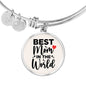 "Best Mom in the World" Bangle Bracelet