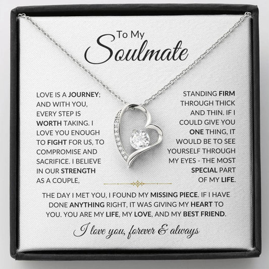 "To My Soulmate - My Missing Piece" Forever Love Necklace