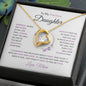 To My Daughter - "Always Keep Me In Your Heart, Love Mom" Heart Necklace