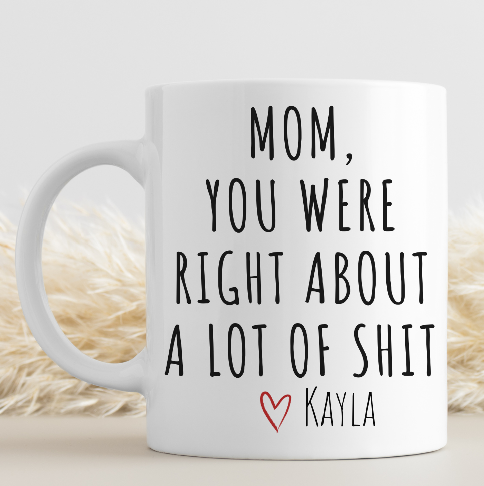 Funny Mom "You Were Right" Mug