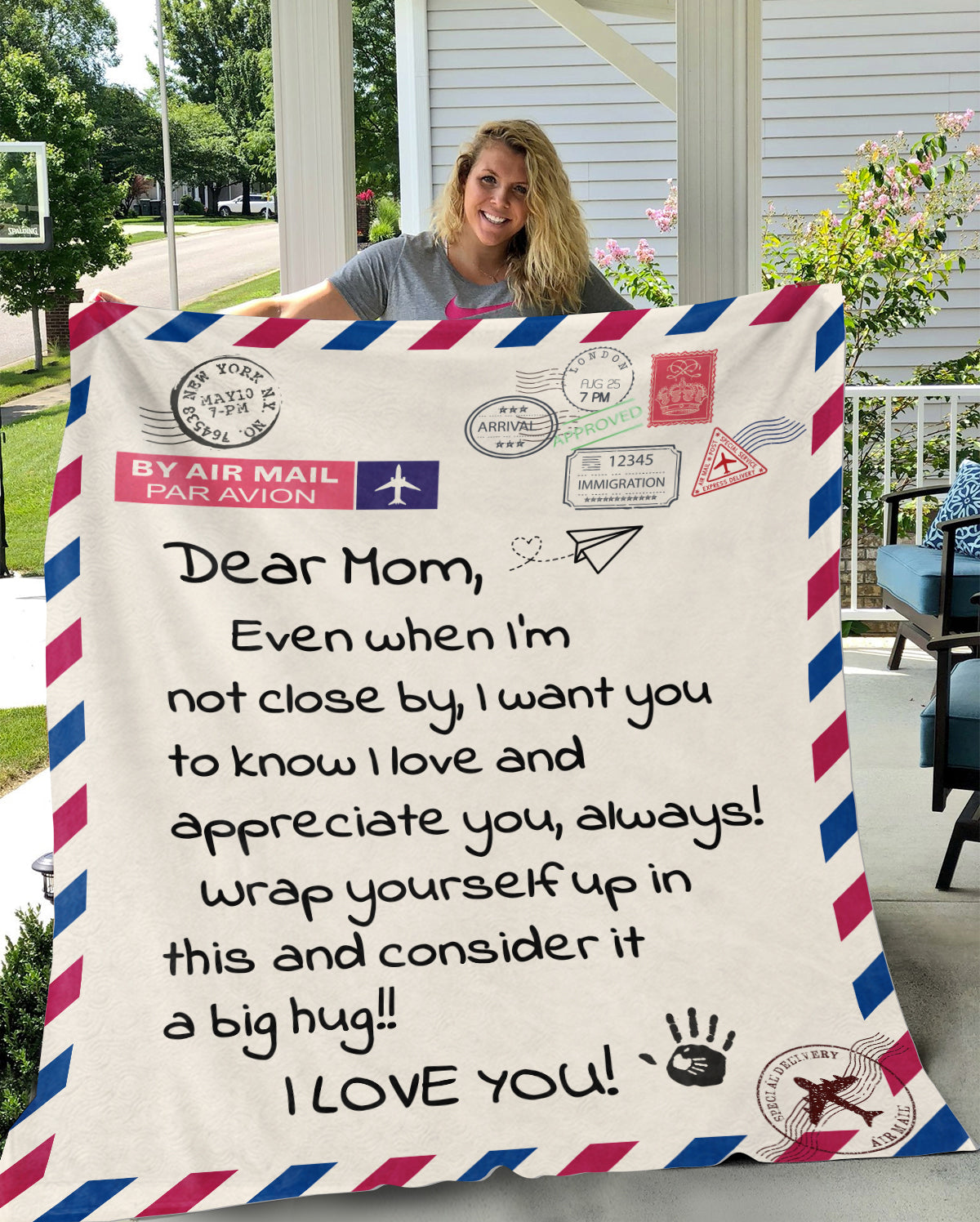 Dear Mom, I Love You Cozy Fleece Blanket