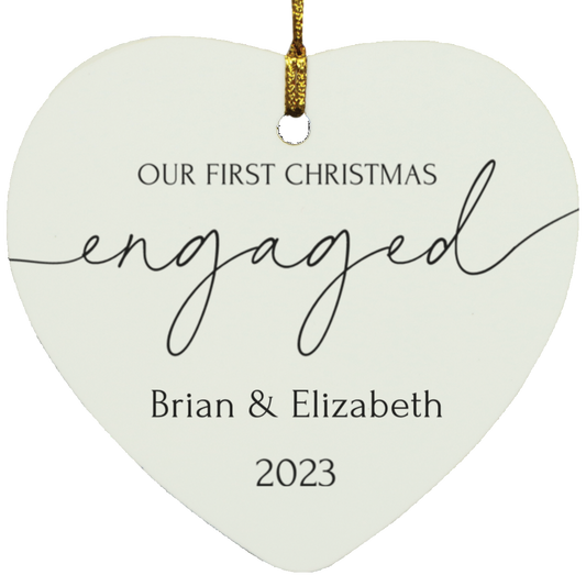 Engaged Heart Ornament