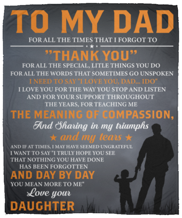 To My Dad - Thank You Blanket