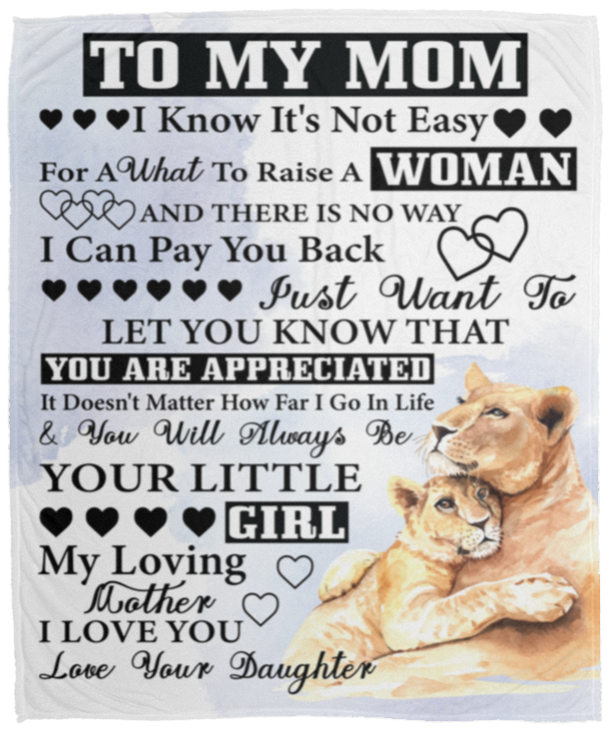 To My Mom - "You Are Appreciated" Blanket