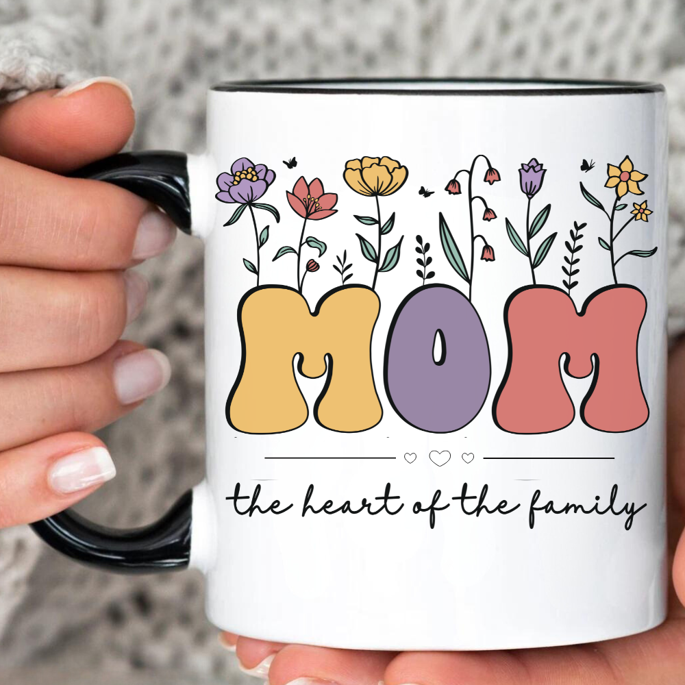 Mom - The Heart of the Family Coffee Mug