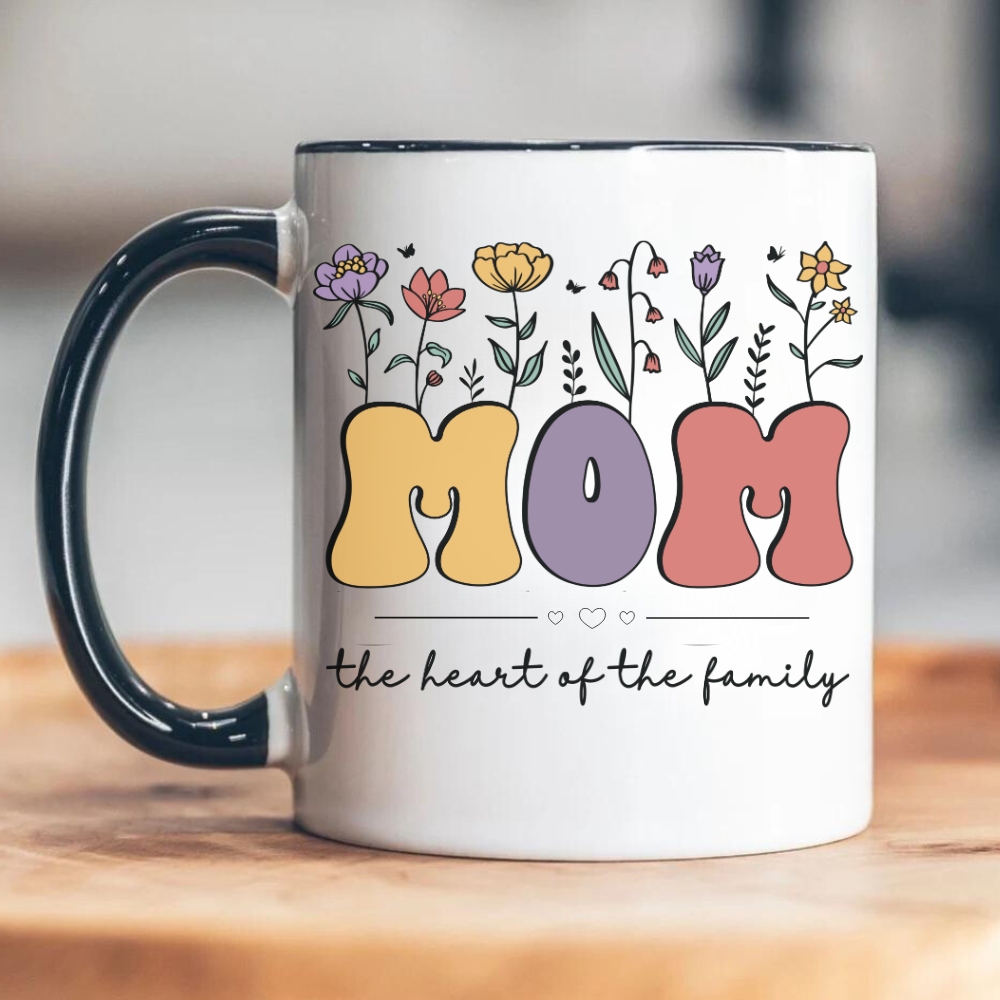 Mom - The Heart of the Family Coffee Mug