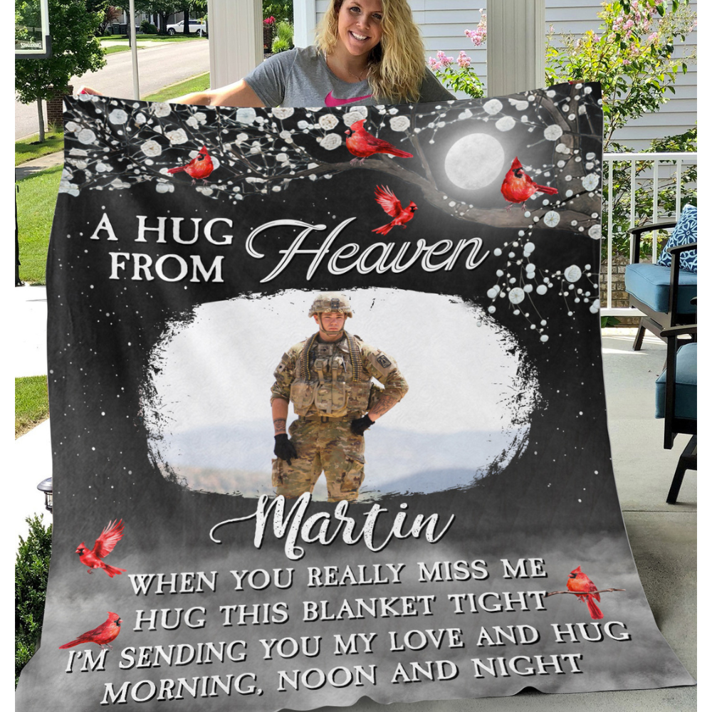 A Hug From Heaven - Personalized Photo Blanket