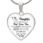 [Almost Sold Out] To My Daughter - "Dad Loves You" Heart Necklace