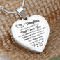 [Almost Sold Out] To My Daughter - "Dad Loves You" Heart Necklace