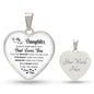 [Almost Sold Out] To My Daughter - "Dad Loves You" Heart Necklace