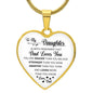 [Almost Sold Out] To My Daughter - "Dad Loves You" Heart Necklace