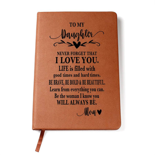 To My Daughter - "I Love You" Leather Journel