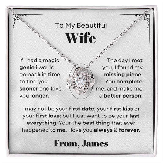 Personalized To My Beautiful Wife - "I Found My Missing Piece" Necklace