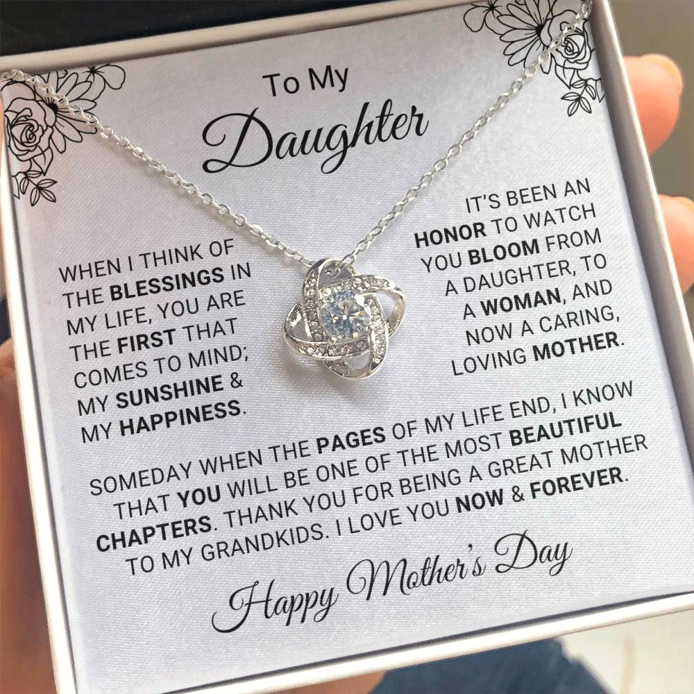 Daughter Mother's Day Gift - Great Mother - Love Knot Necklace