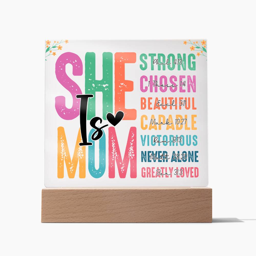 She is Mom Acrylic Plaque