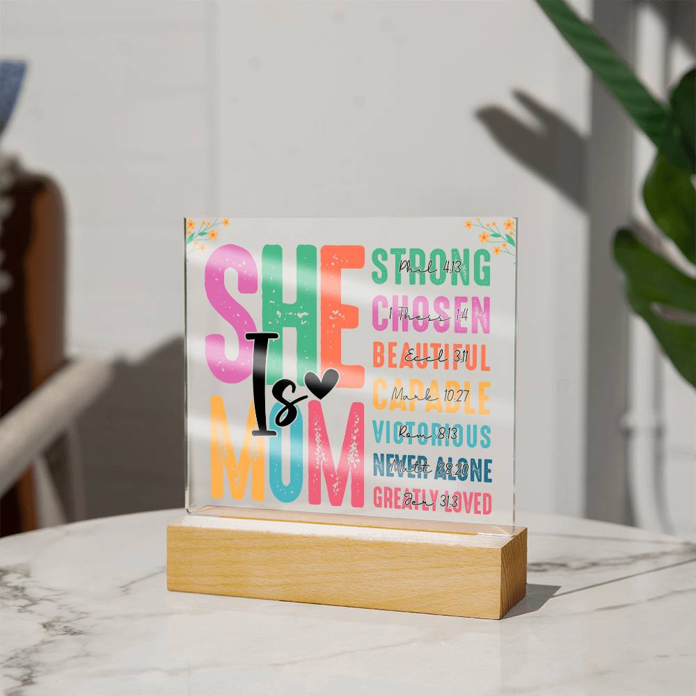 She is Mom Acrylic Plaque