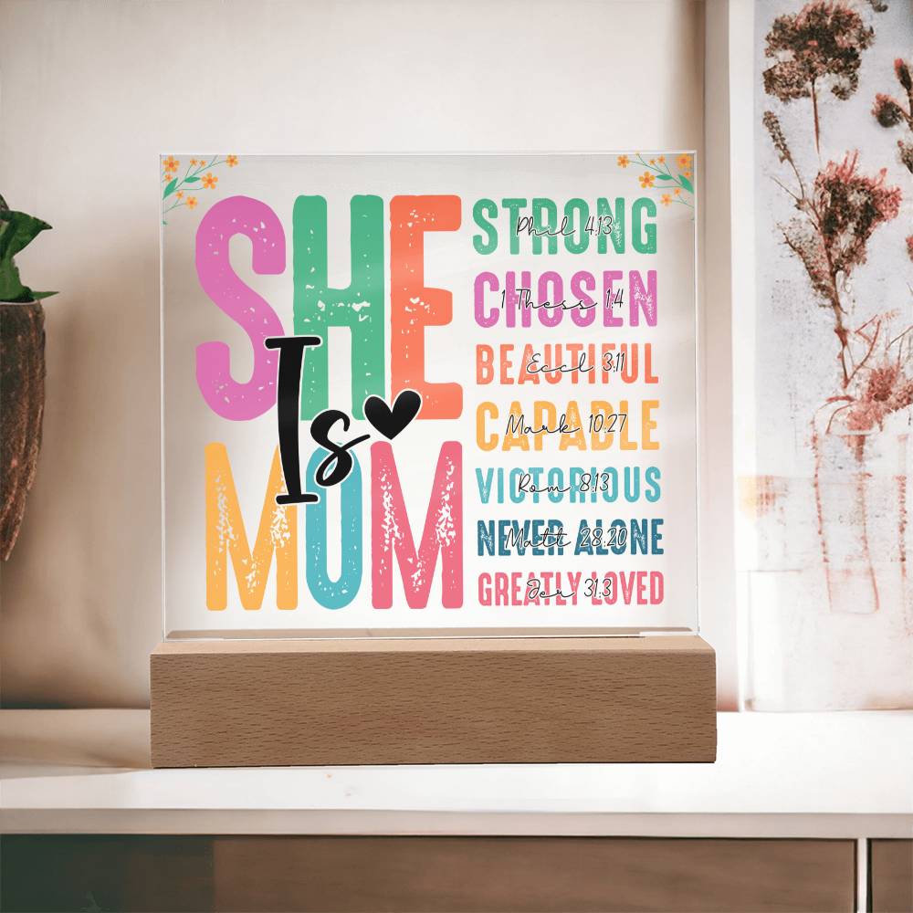 She is Mom Acrylic Plaque