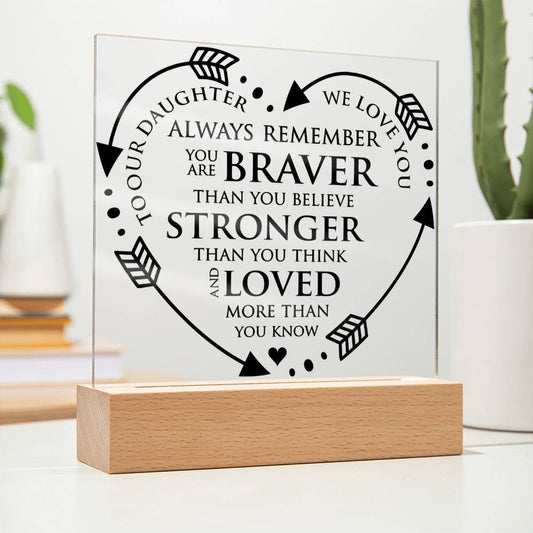 To Our Daughter - Loved More Than You Know Acrylic Plaque