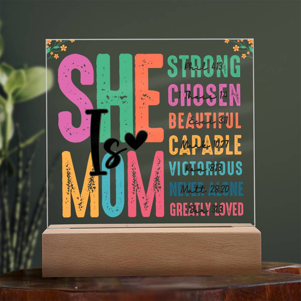 She is Mom Acrylic Plaque