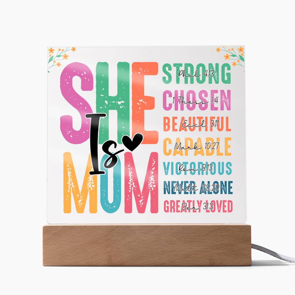 She is Mom Acrylic Plaque